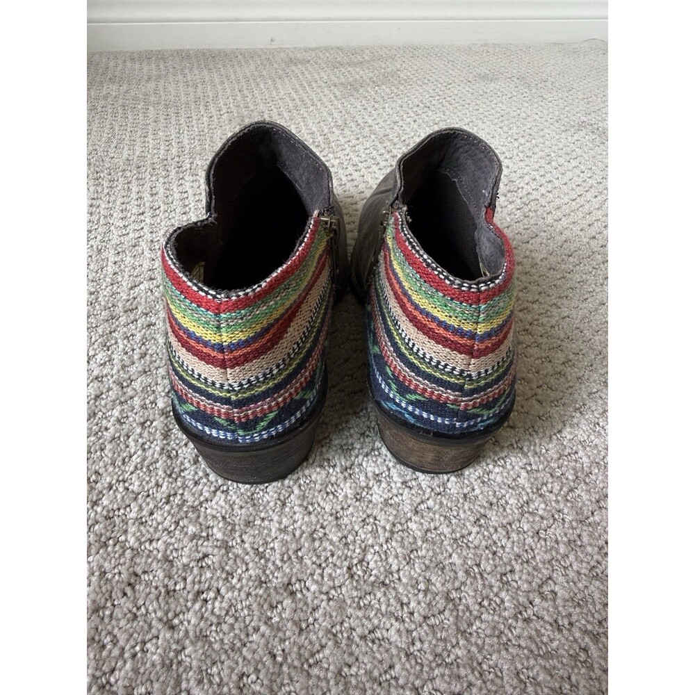 Roper Serape Heel Southwestern Cowboy Boots Western Booties Cowgirl Snip Toe - Picture 3 of 16